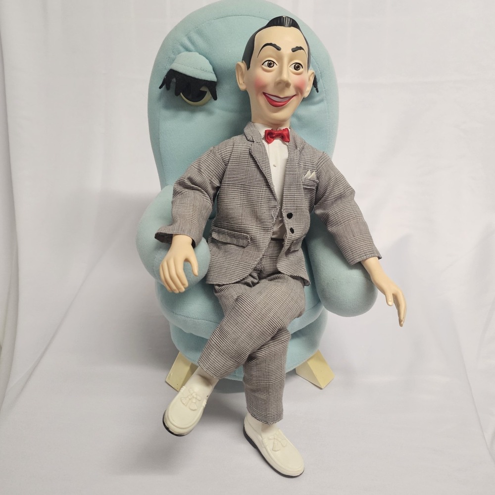 Pee Wee Herman And Chairy Stuffed Dolls Makes Sounds Eyes Move Vintage